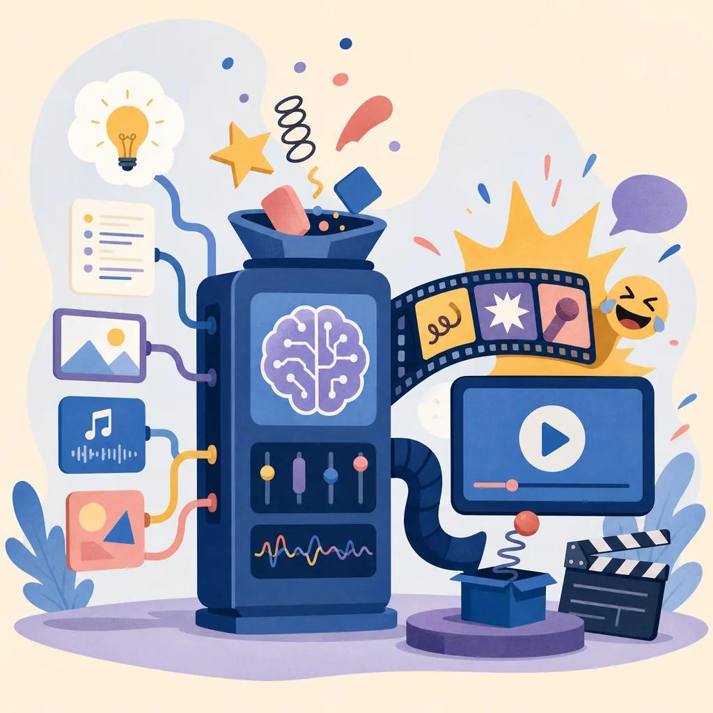 Illustration related to ai tools for creating comedy videos