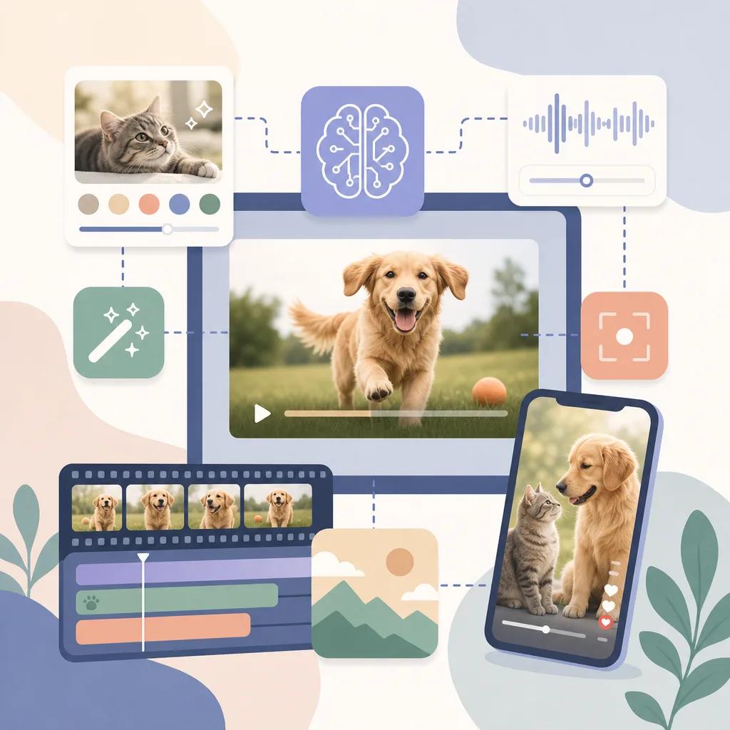 Illustration related to ai tools for creating pet content videos