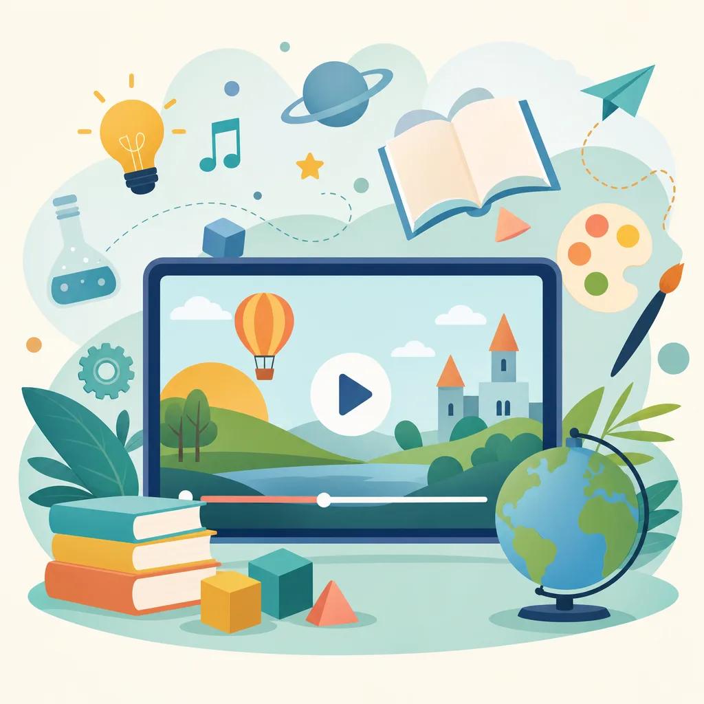 Illustration related to ai video content for children's education