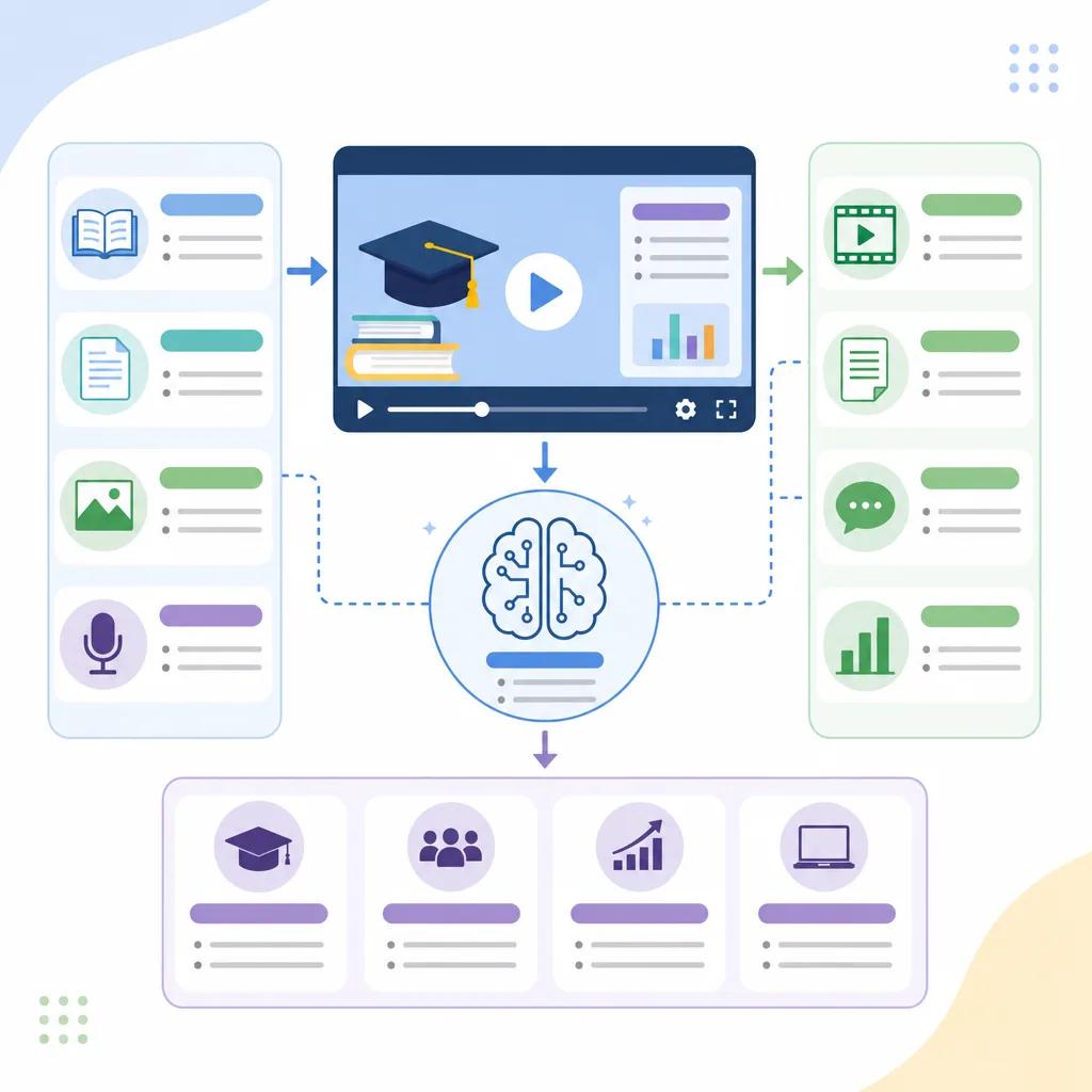 Diagram explaining ai video content for educational institutions