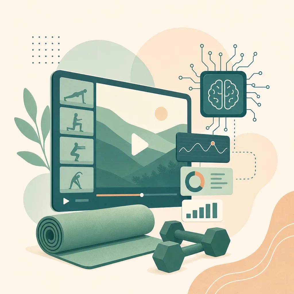 Illustration related to ai video content for fitness coaching