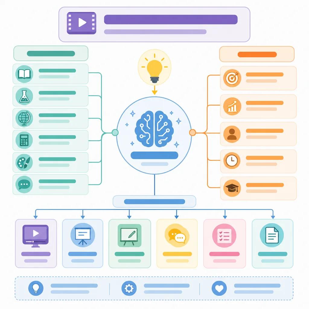 Diagram explaining ai video content ideas for education
