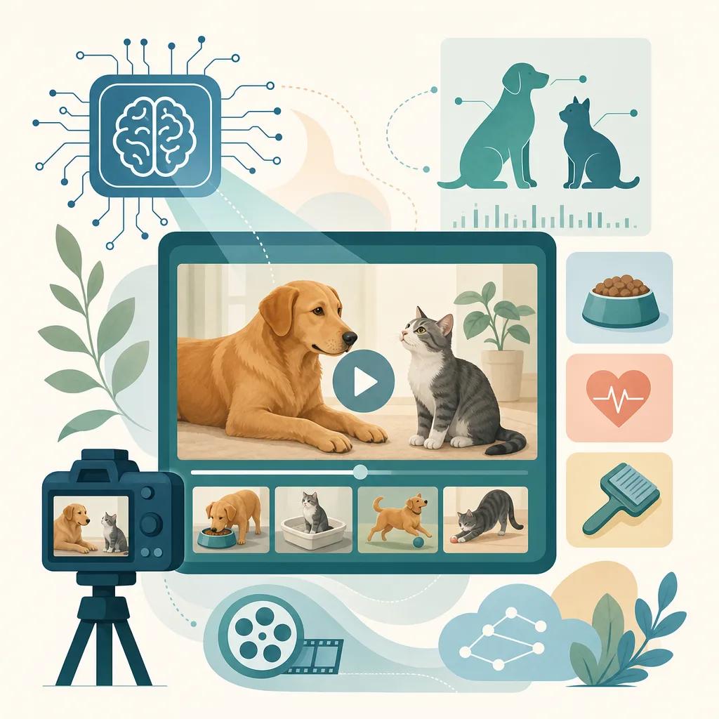 Illustration related to ai video content for pet care