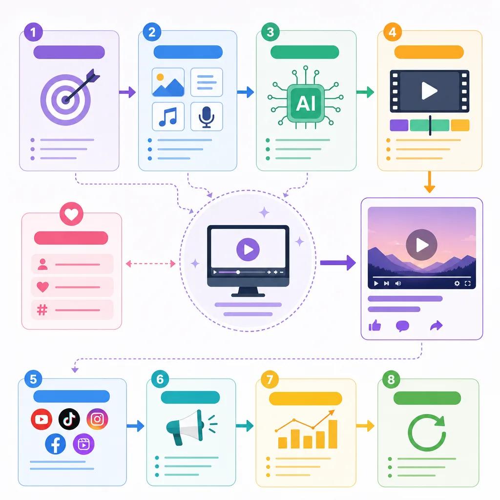 Diagram explaining ai video creation for influencers