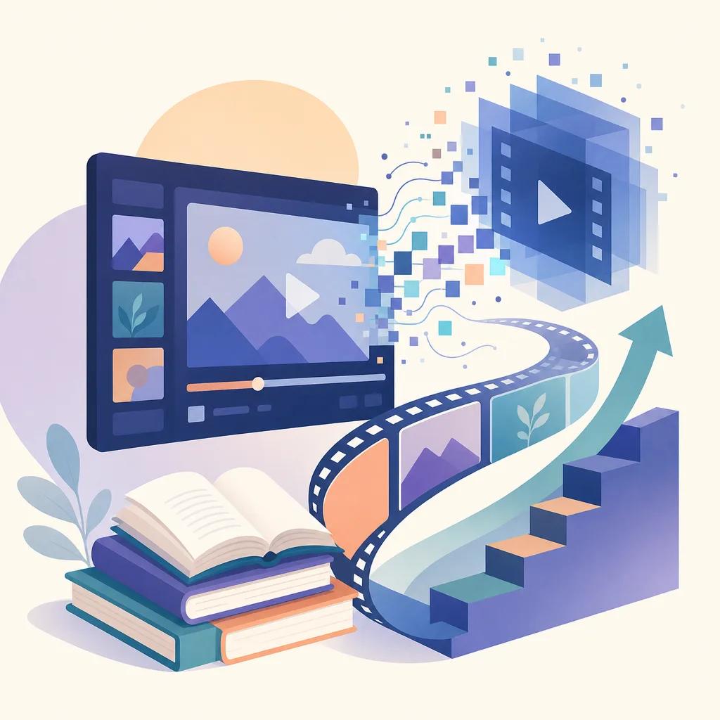 Illustration related to ai video generation for online courses