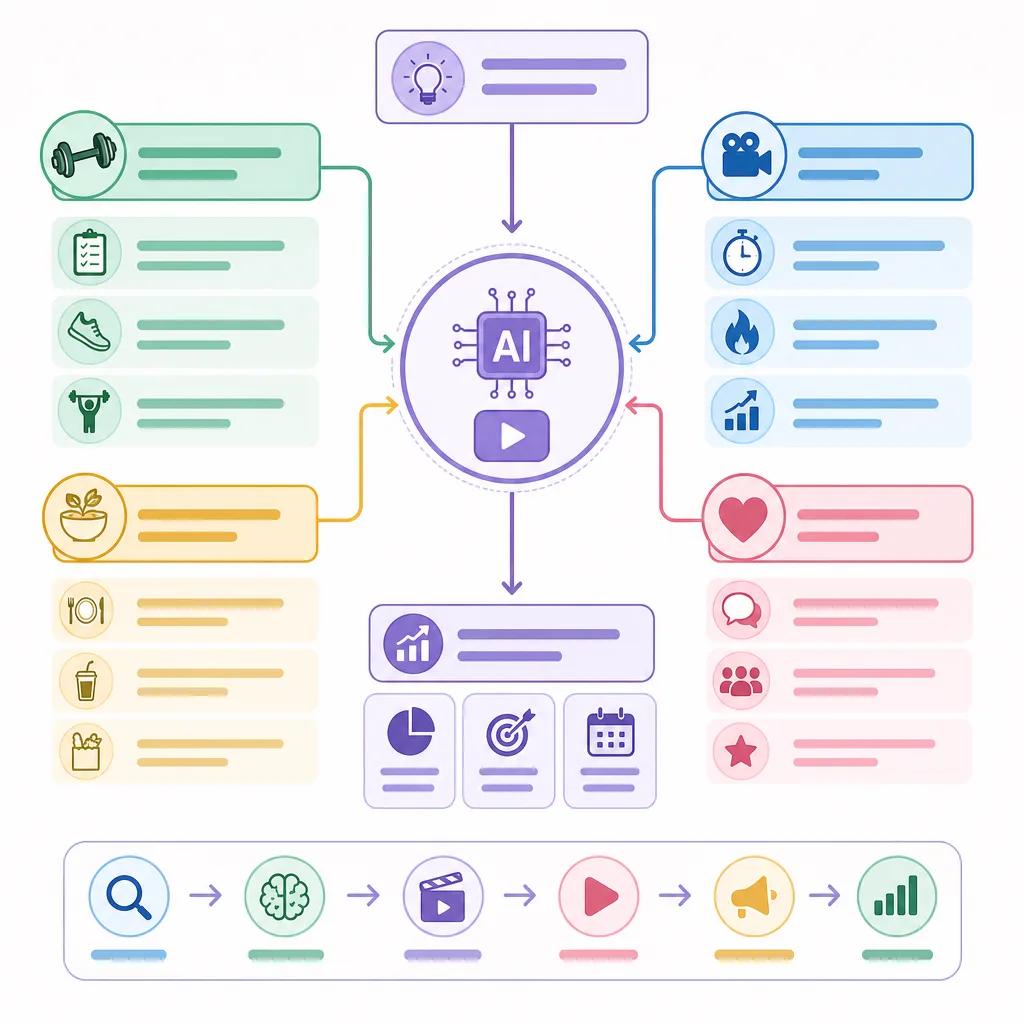 Diagram explaining ai video ideas for fitness influencers