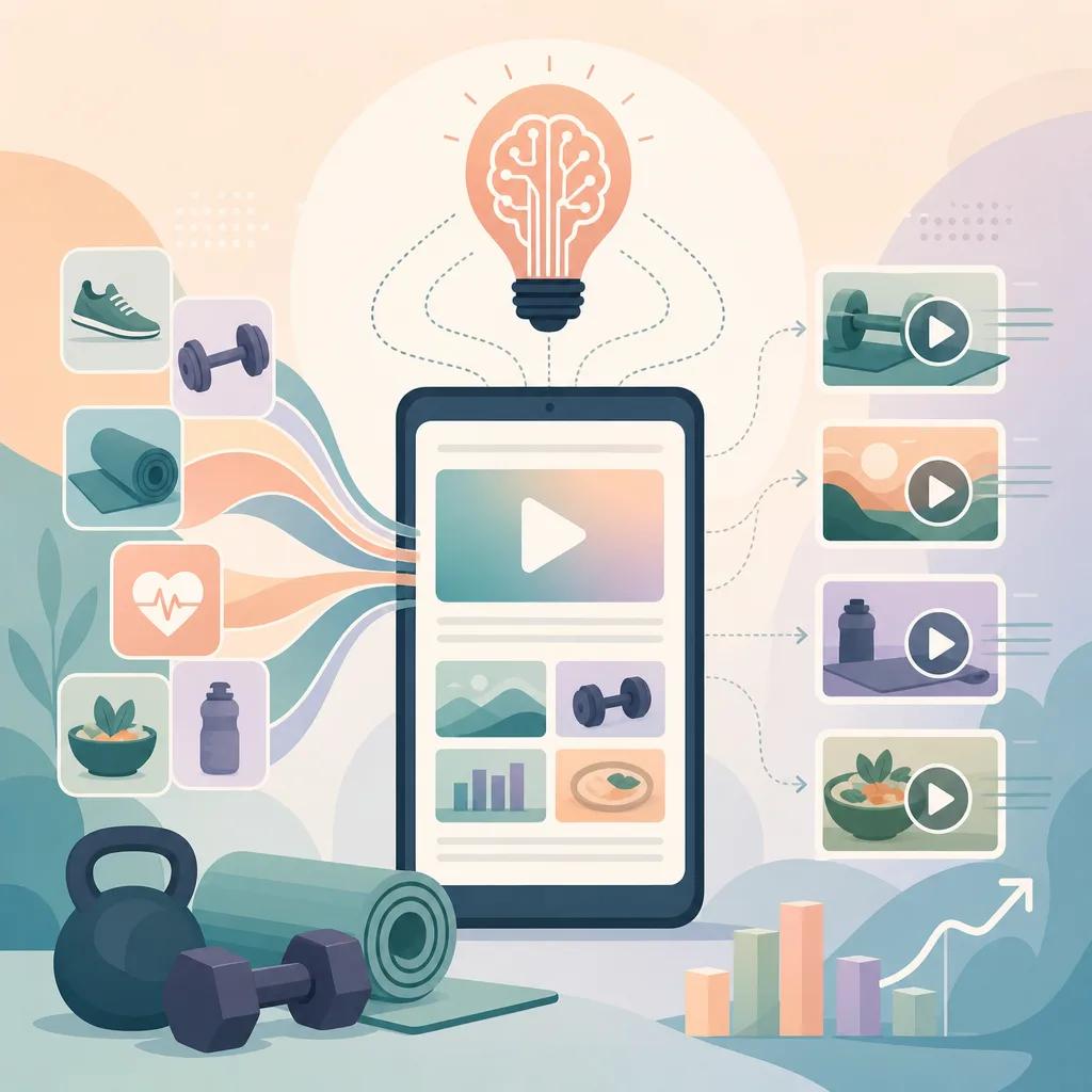 Illustration related to ai video ideas for fitness influencers