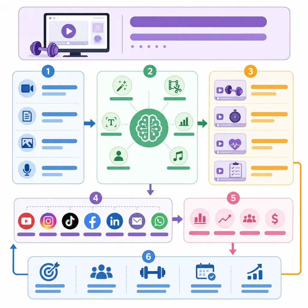 Diagram explaining ai video marketing for fitness coaches