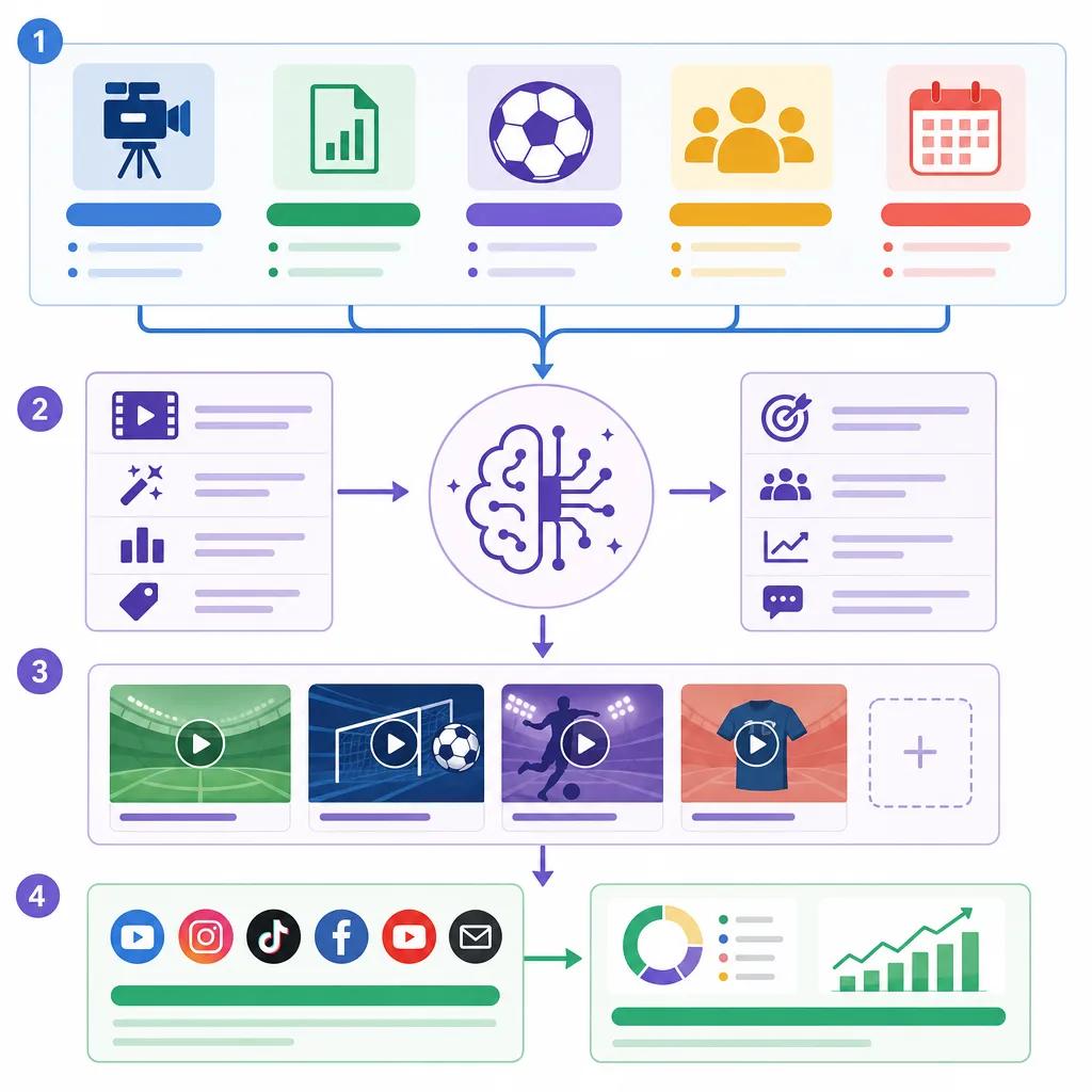 Diagram explaining ai video marketing for sports teams