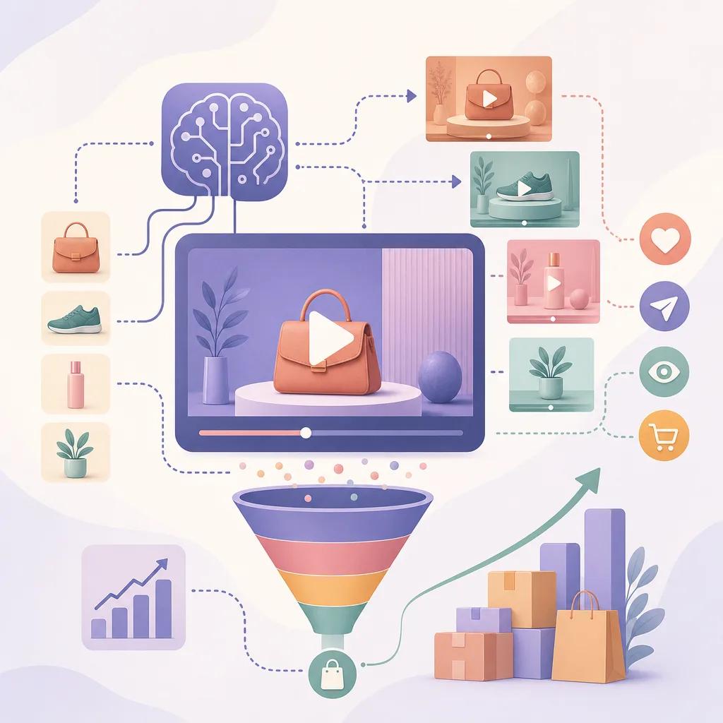 Illustration related to ai video marketing strategies for ecommerce