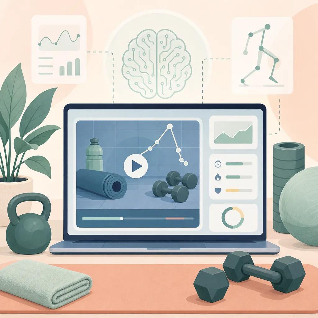 Illustration related to ai video for online fitness coaching