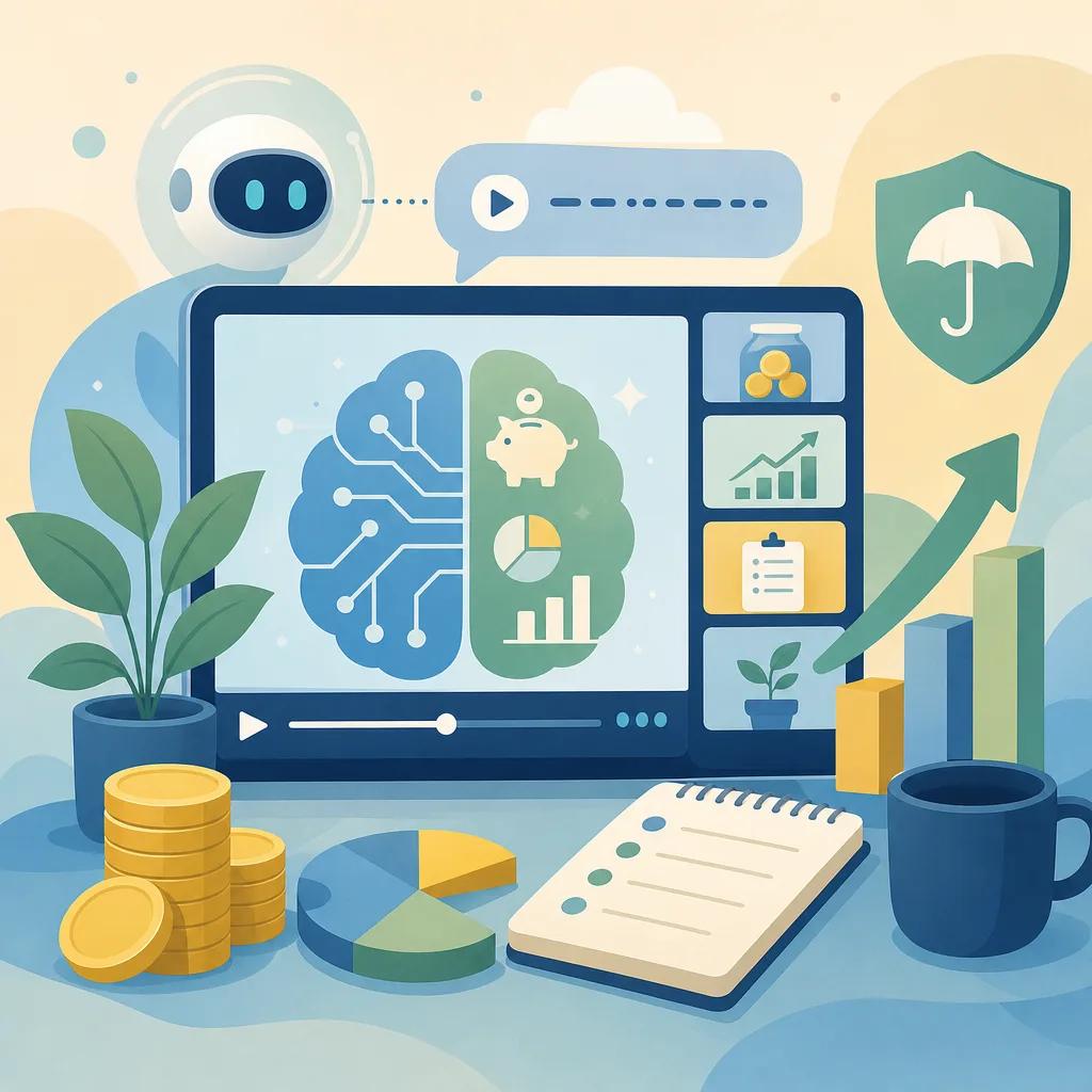 Illustration related to ai video for personal finance tips