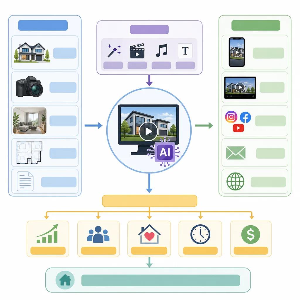 Diagram explaining ai video for real estate marketing