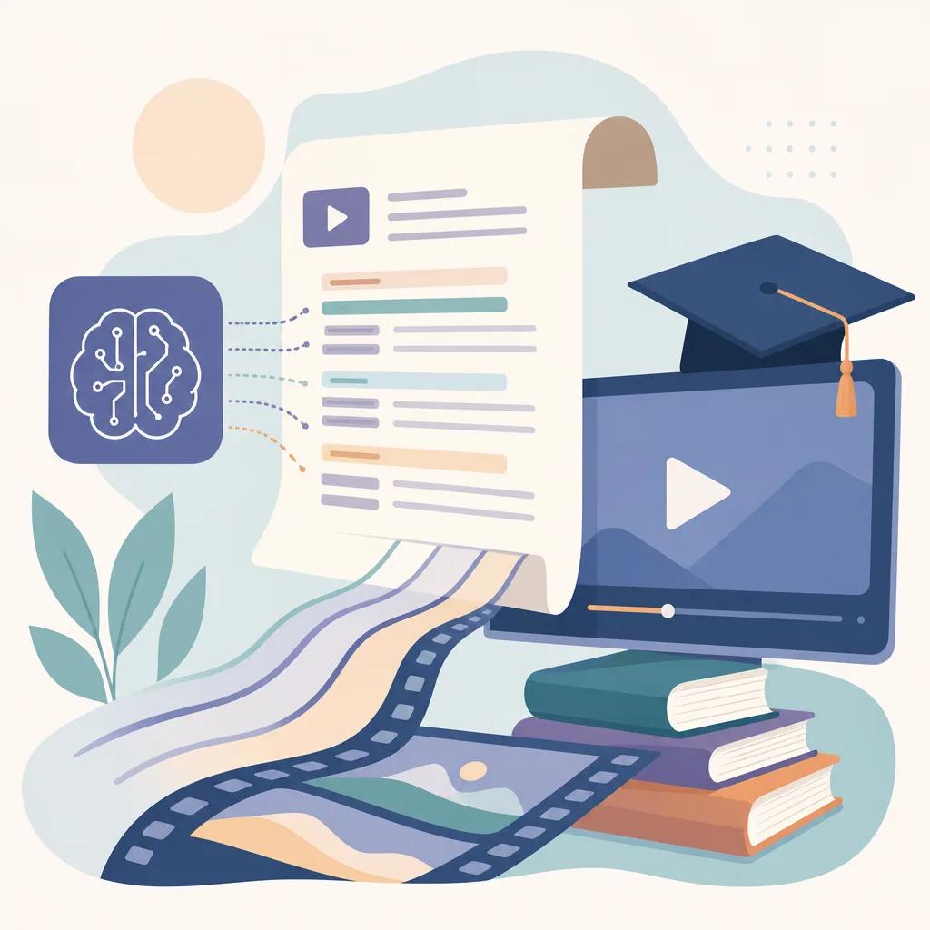 Illustration related to ai video scripts for online courses