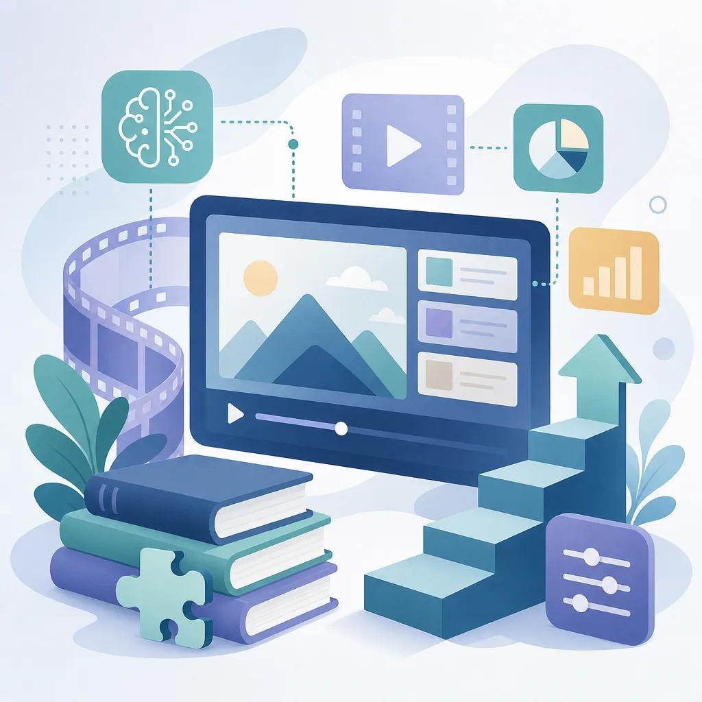 Illustration related to ai video solutions for corporate training