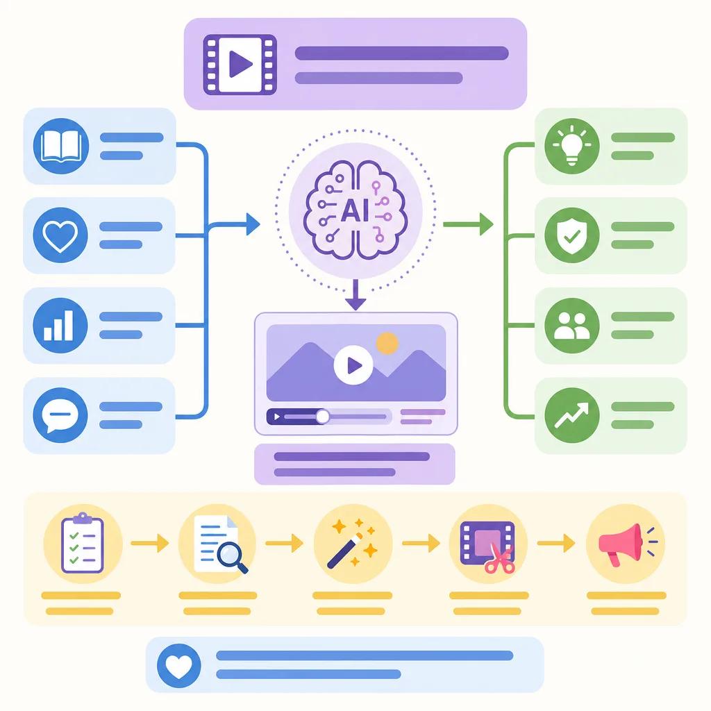 Diagram explaining ai video solutions for parenting