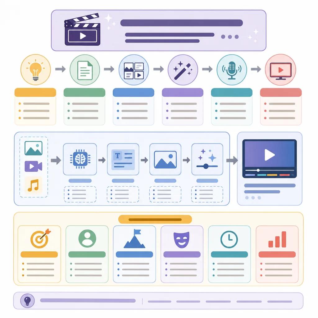 Diagram explaining ai video storytelling techniques