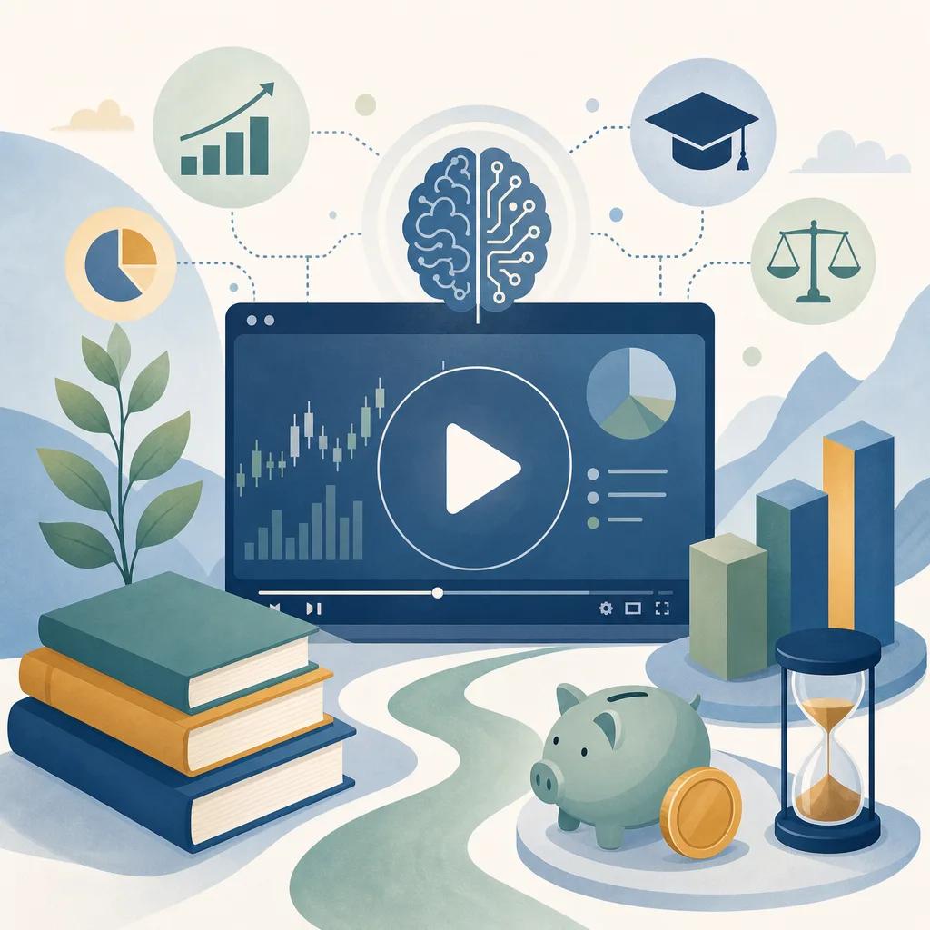 Illustration related to ai video strategies for finance education