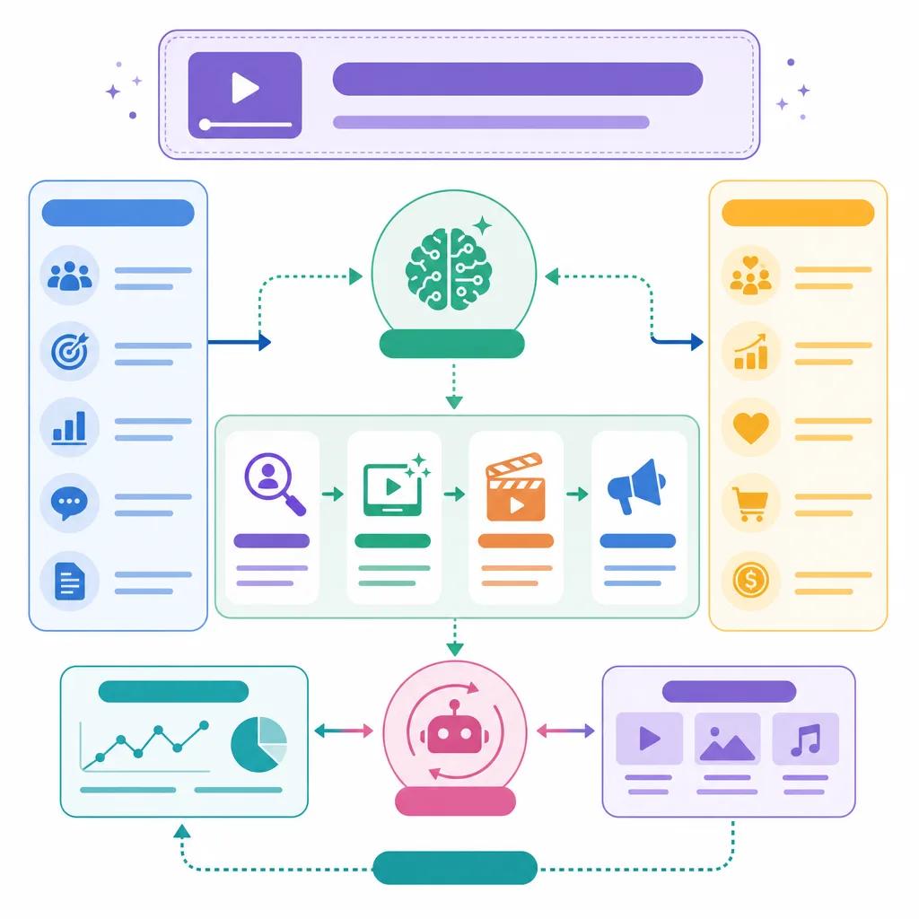 Diagram explaining ai video strategies for influencer marketing