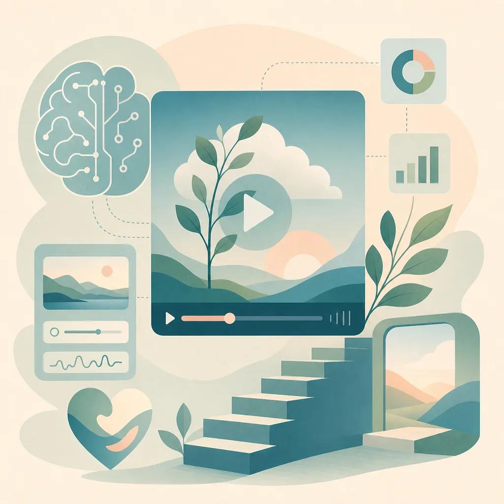 Illustration related to ai video strategies for mental health awareness