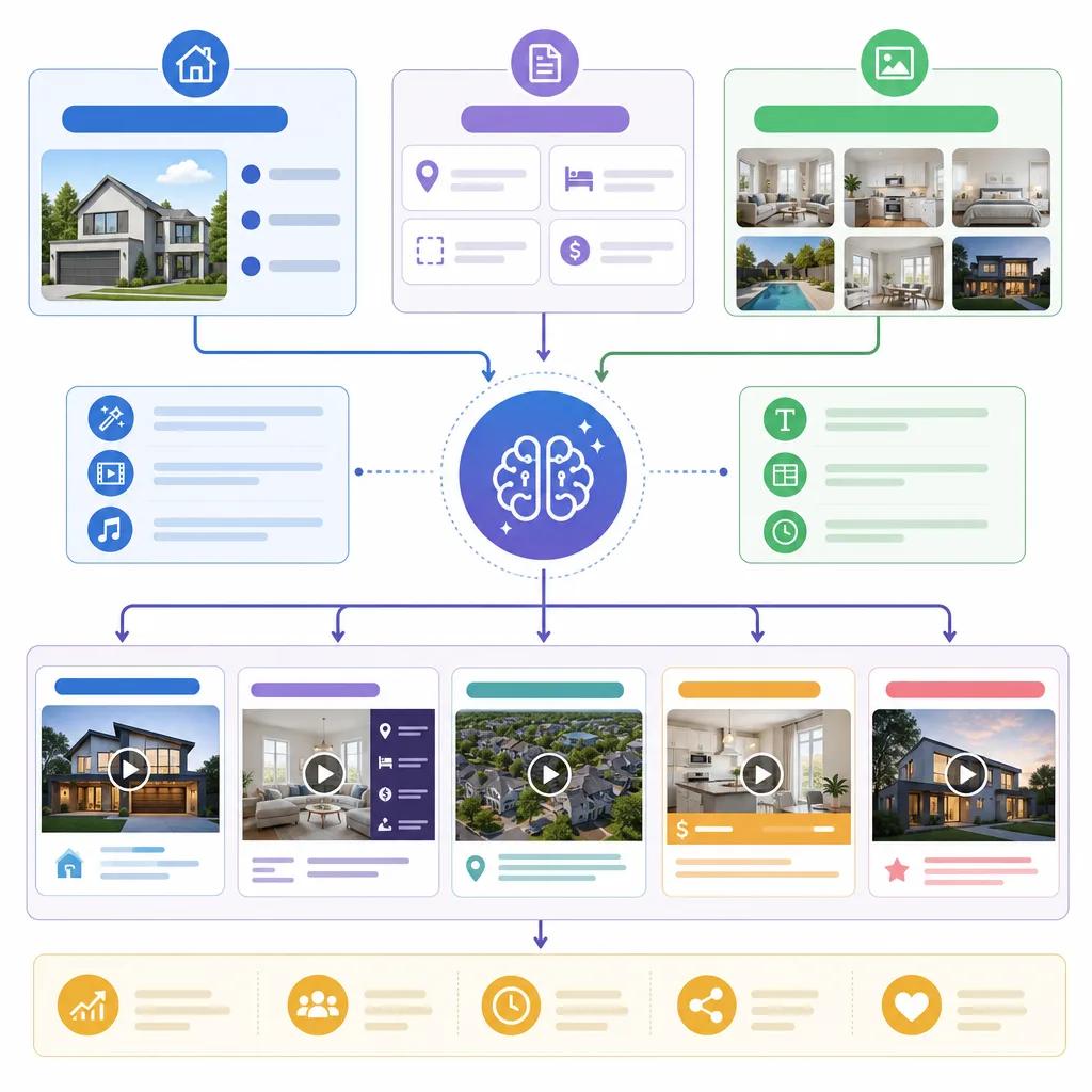 Diagram explaining ai video templates for real estate