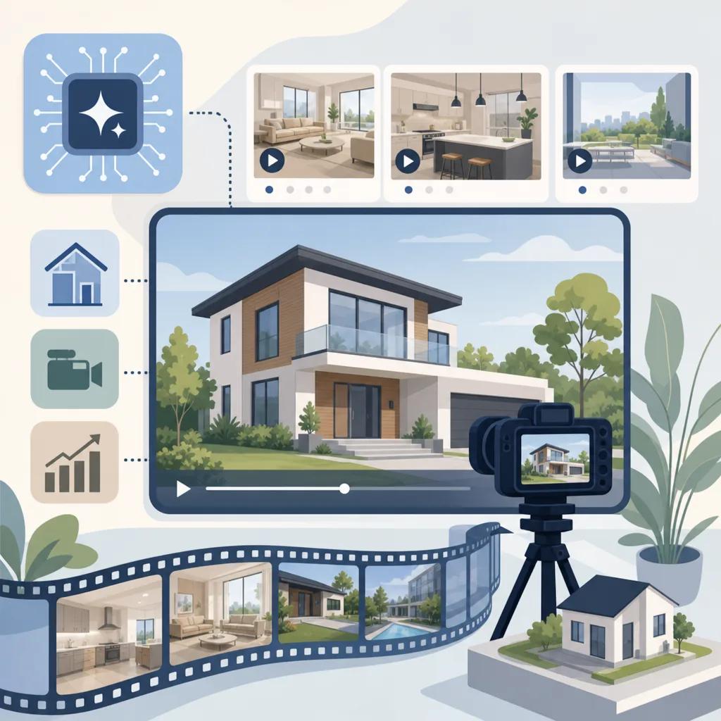 Illustration related to ai video tips for real estate agents