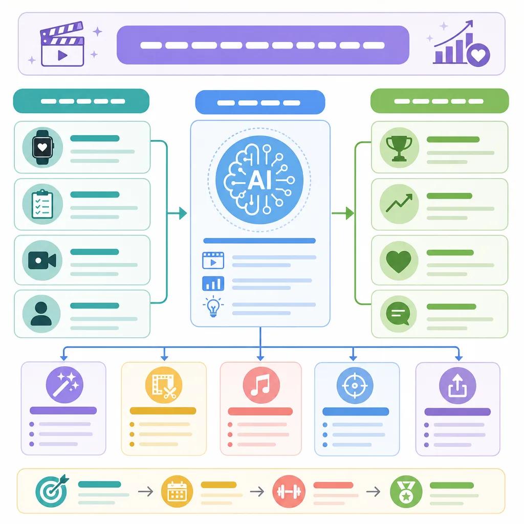 Diagram explaining ai video tools for fitness motivation