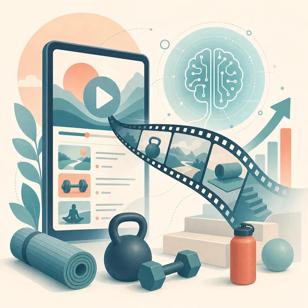 Illustration related to ai video tools for fitness motivation