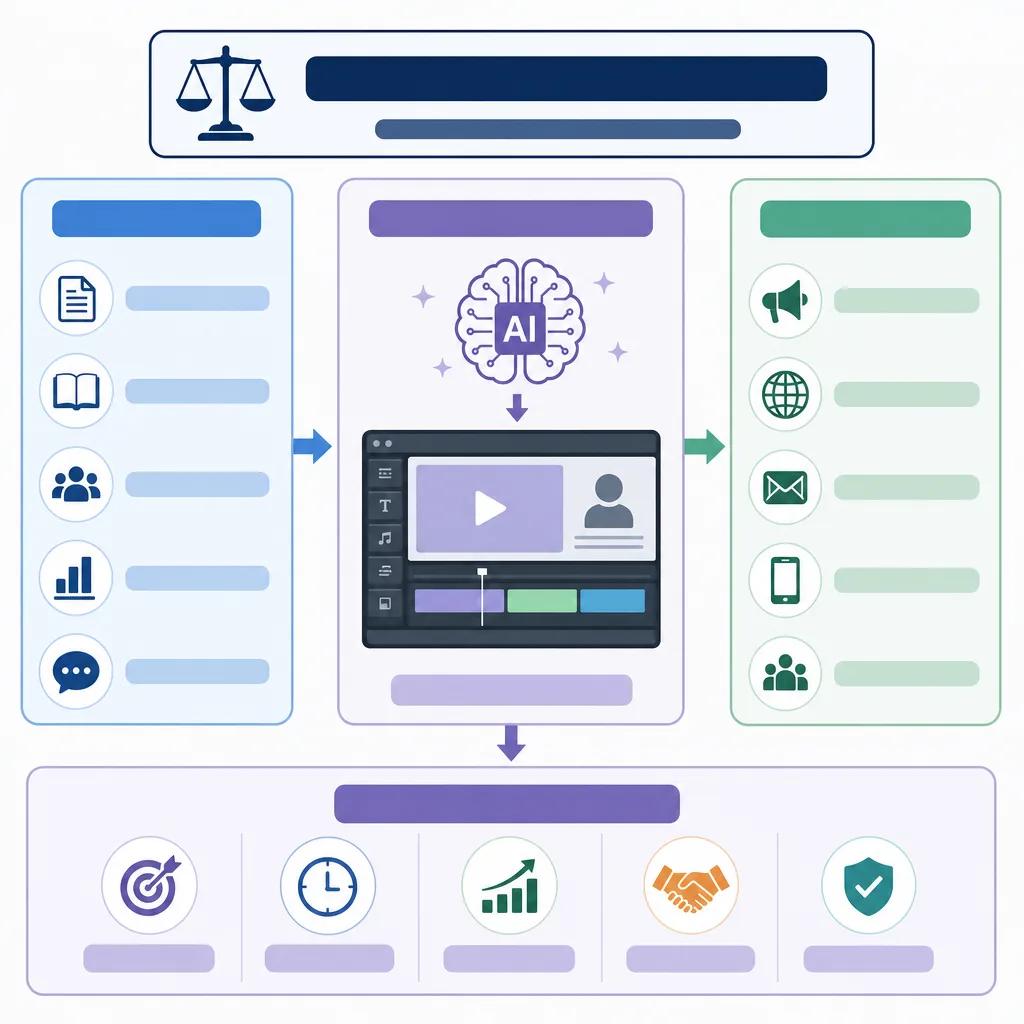 Diagram explaining ai video tools for legal marketing