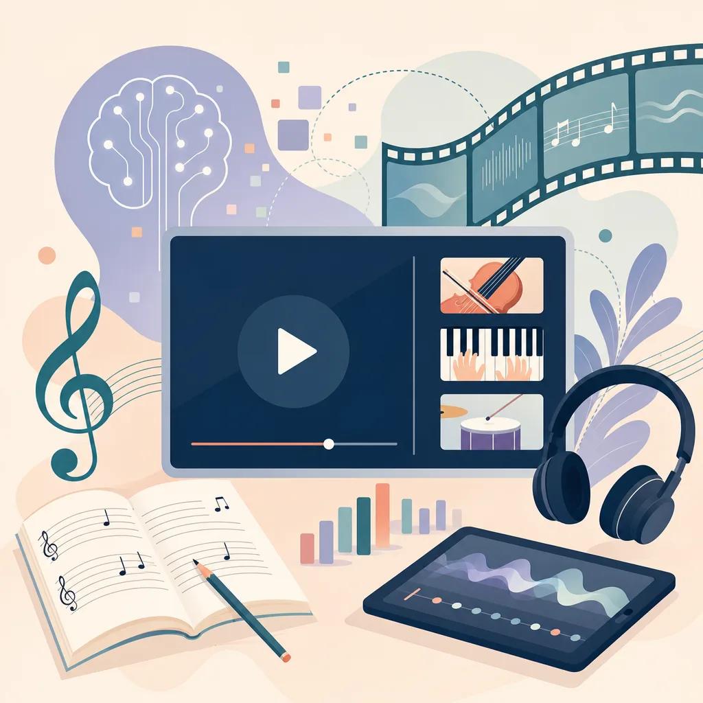 Illustration related to ai video tools for music education
