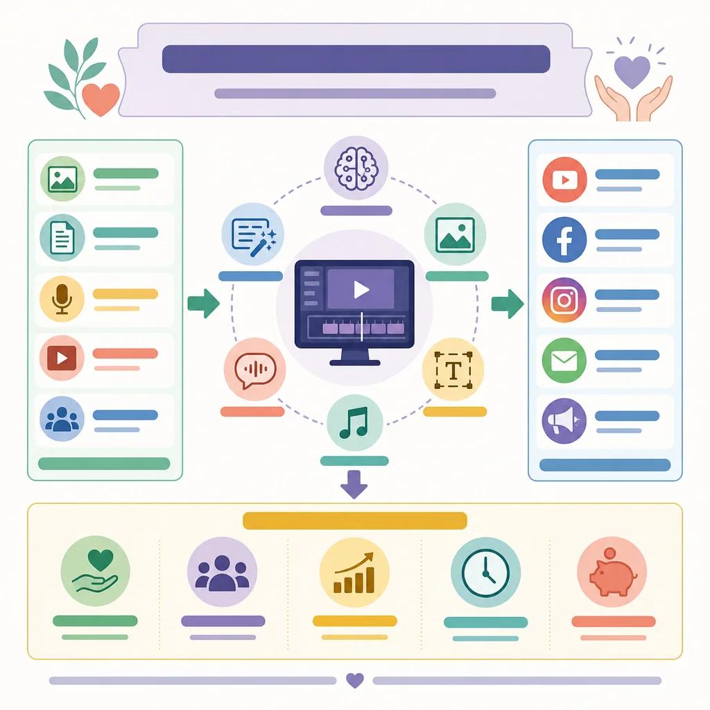 Diagram explaining ai video tools for non-profit storytelling