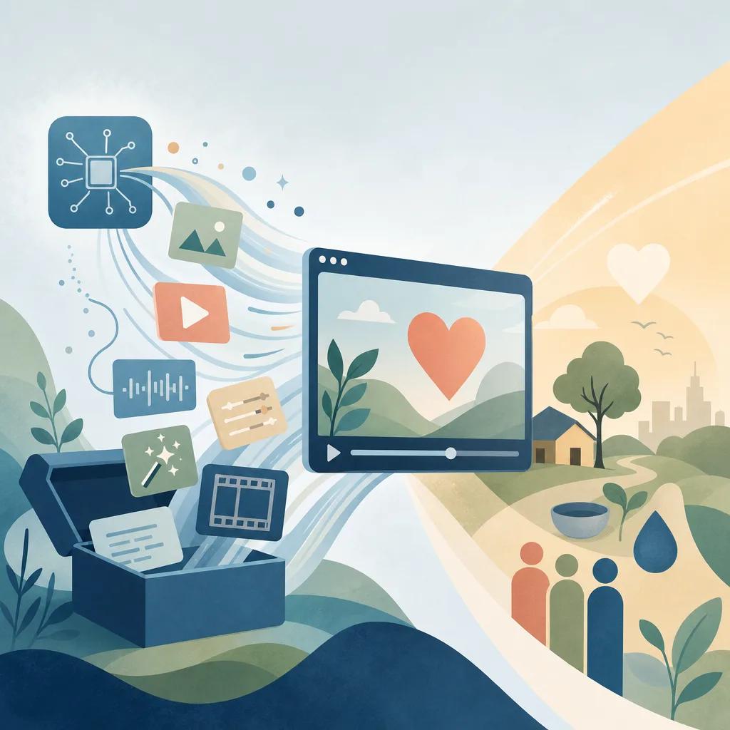 Illustration related to ai video tools for non-profit storytelling