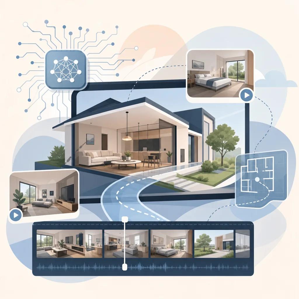 Illustration related to ai video tools for real estate tours