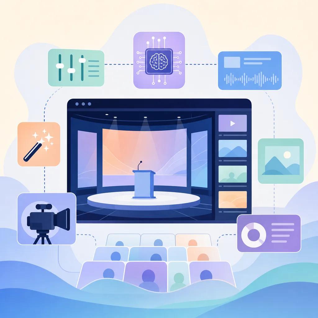 Illustration related to ai video tools for virtual events