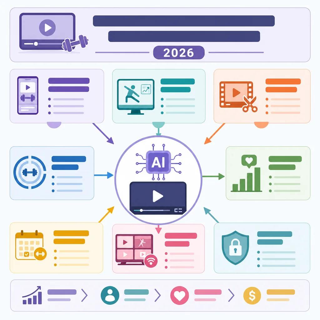 Diagram explaining ai video trends for the fitness industry 2026