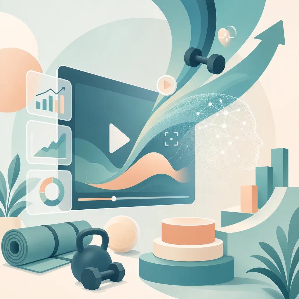 Illustration related to ai video trends for the fitness industry 2026