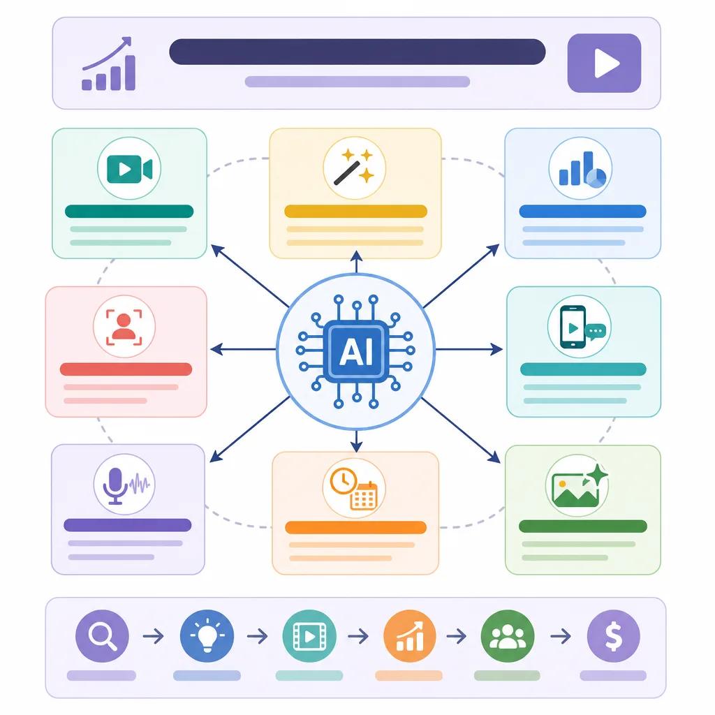 Diagram explaining ai video trends for fitness influencers