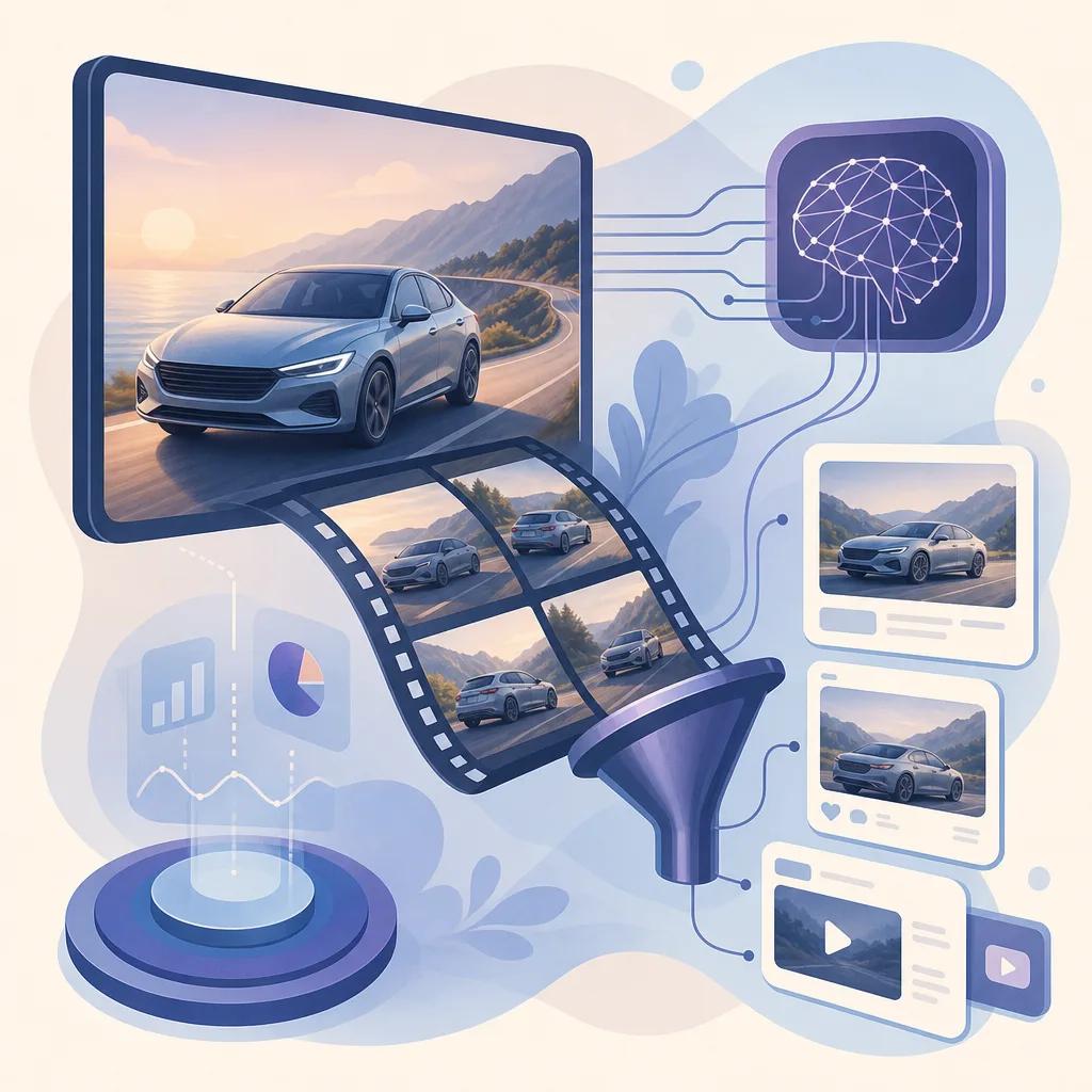 Illustration related to automotive marketing using ai videos