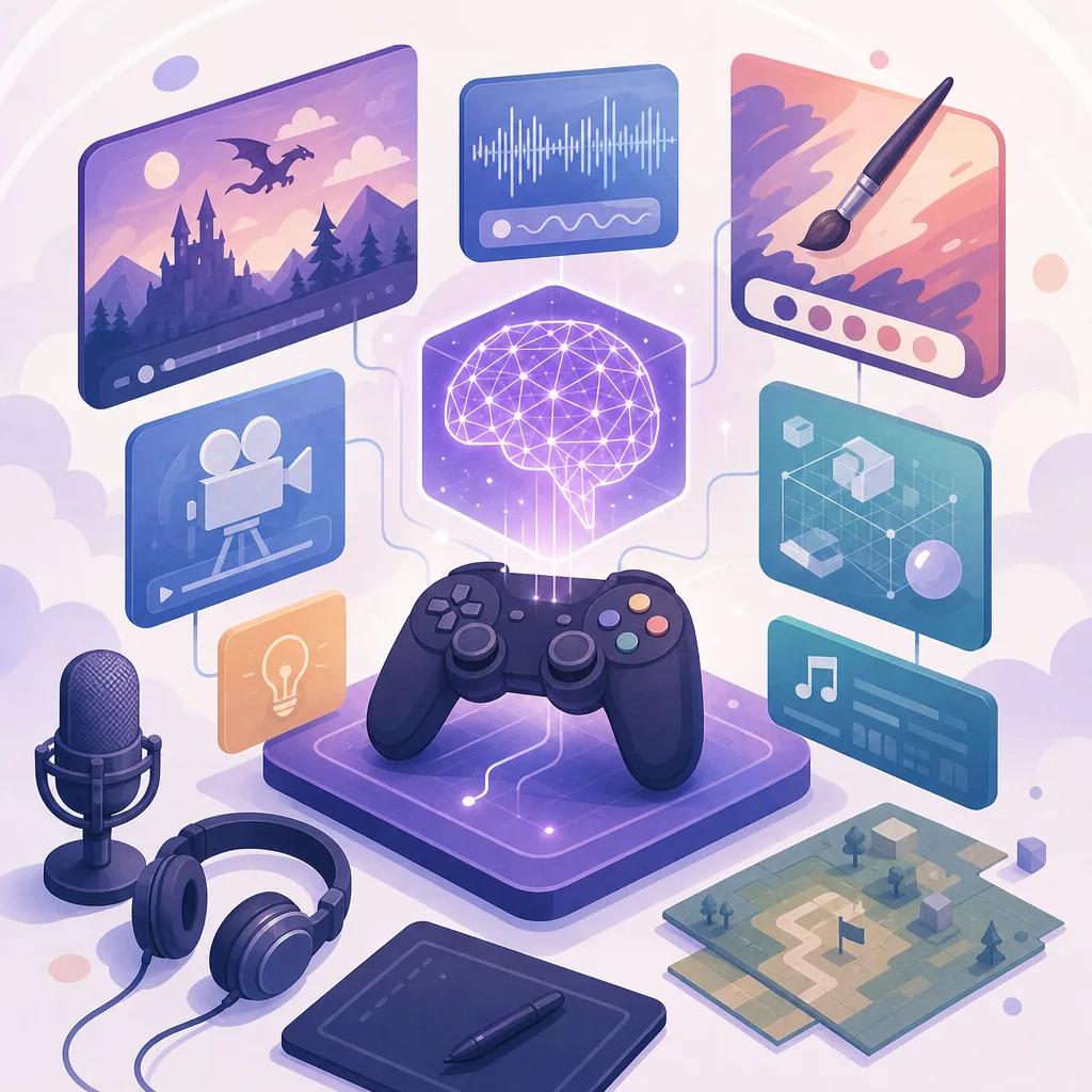 Illustration related to best ai tools for content creators in gaming