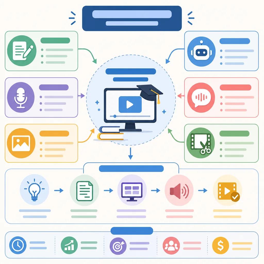 Diagram explaining best ai tools for creating educational videos
