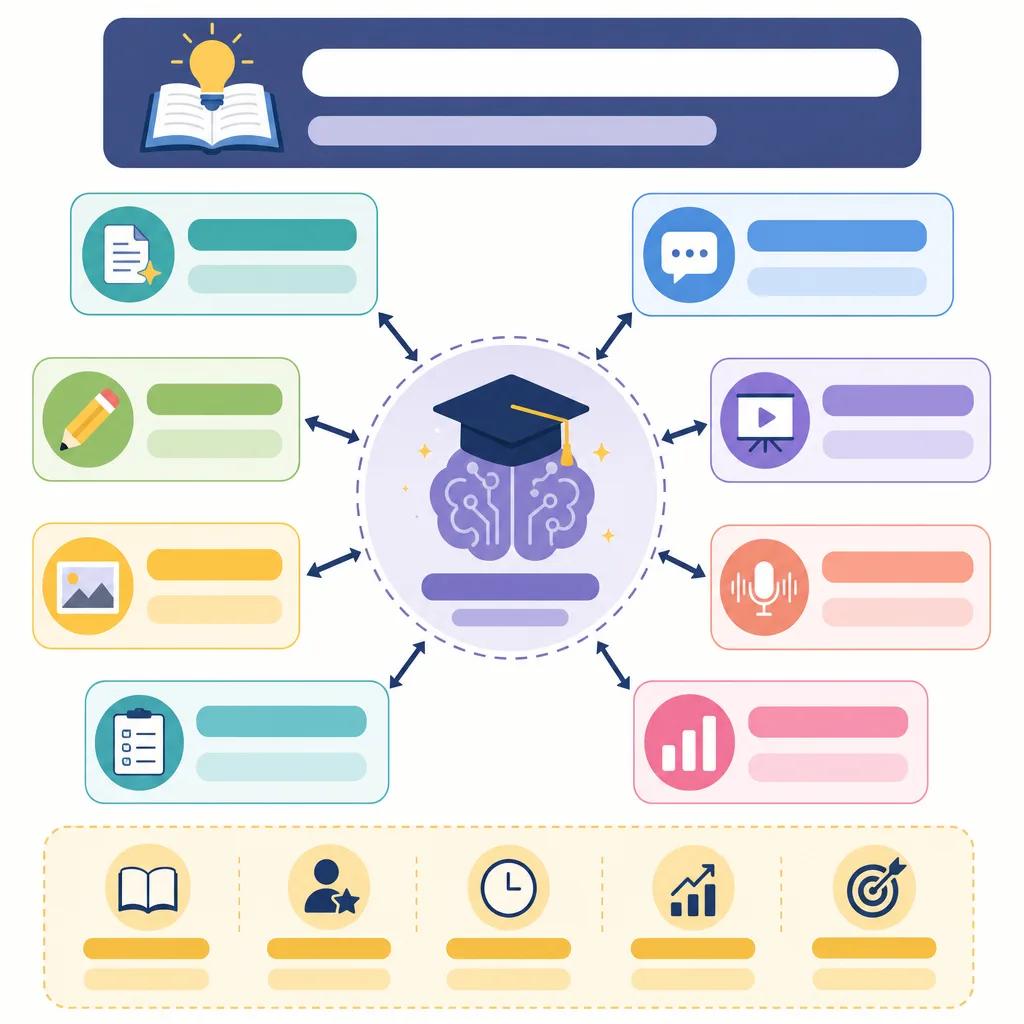 Diagram explaining best ai tools for educational content
