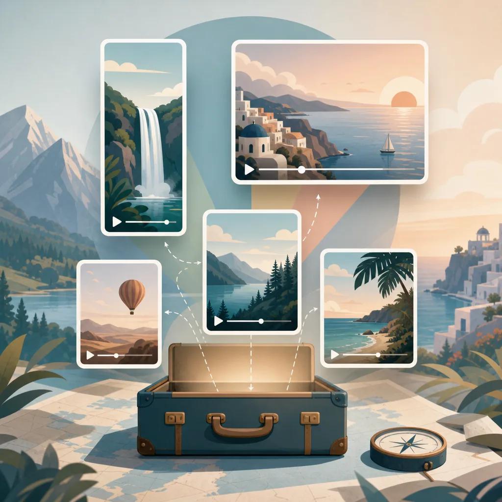 Illustration related to best ai video formats for travel content