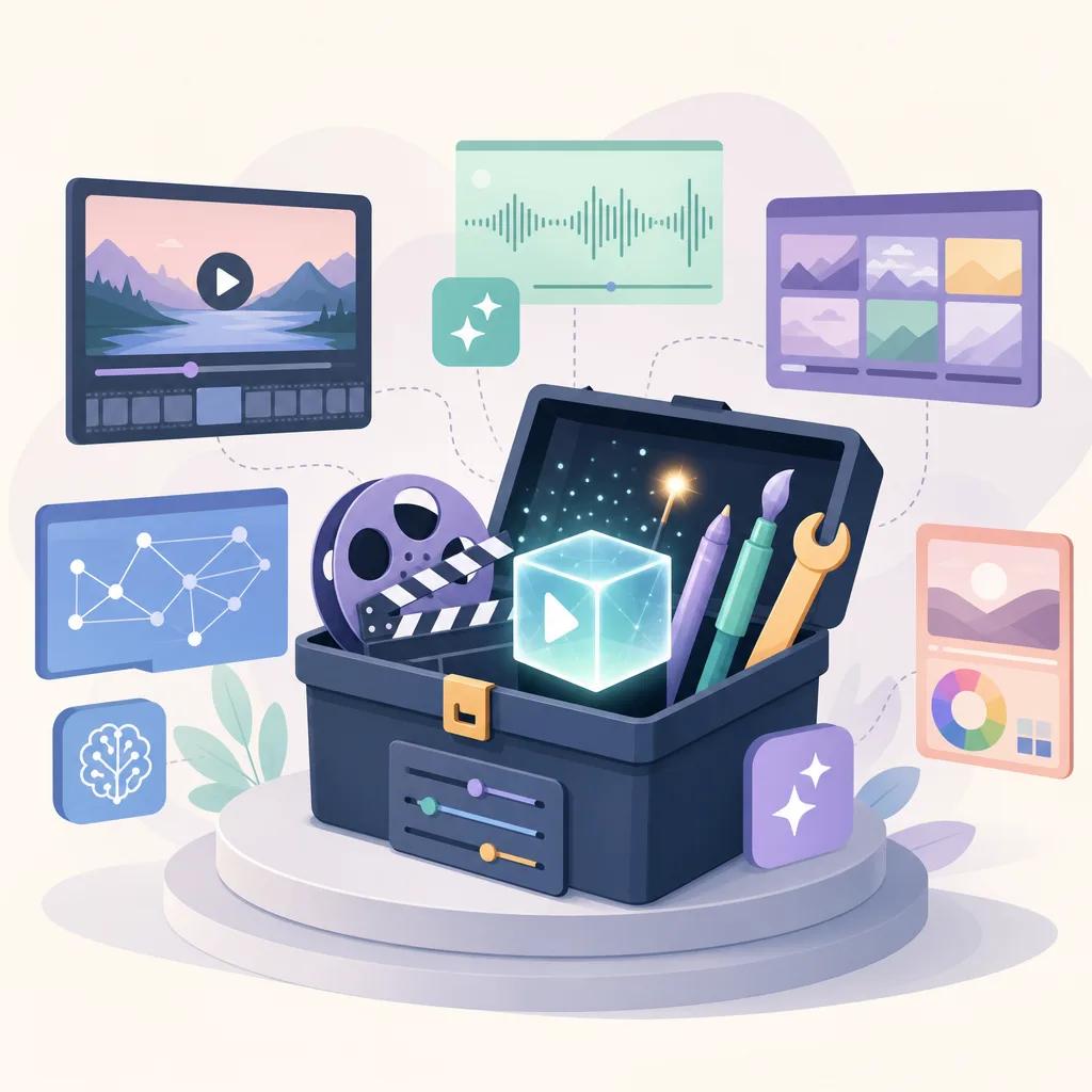 Illustration related to best ai video tools for creators in 2026
