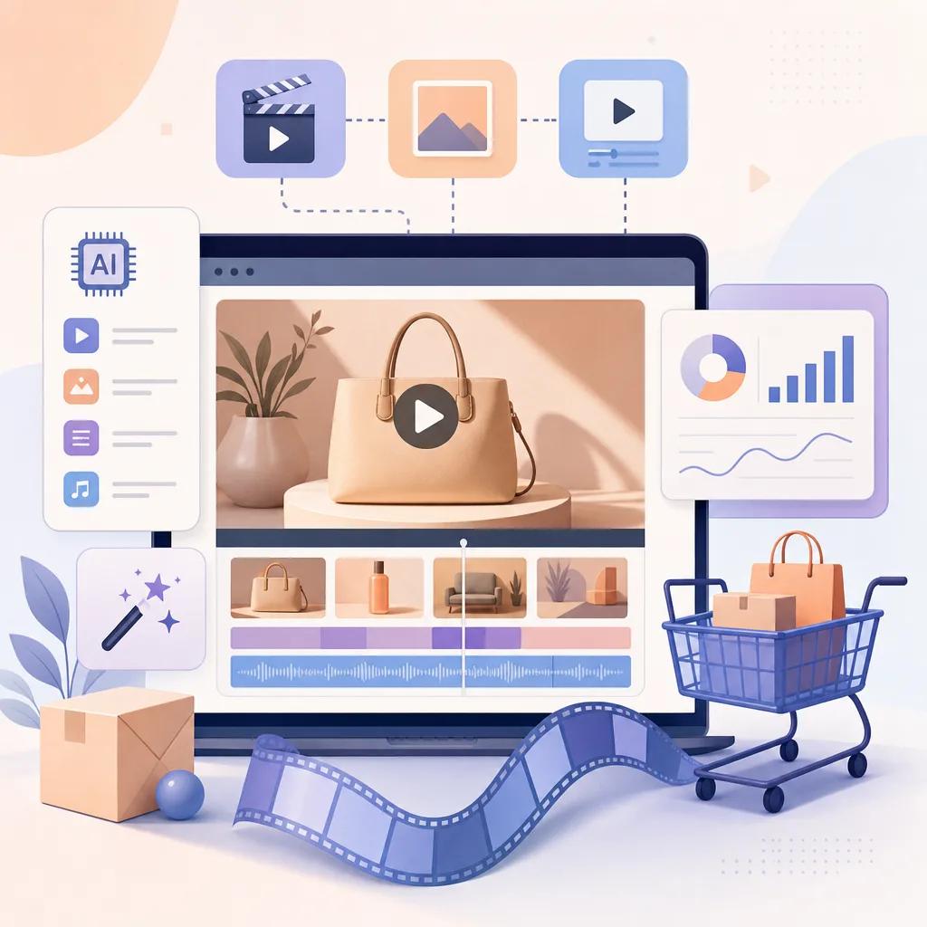 Illustration related to best ai video tools for e-commerce advertising