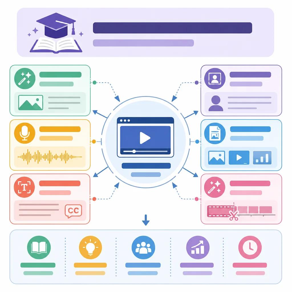 Diagram explaining best ai video tools for educational content