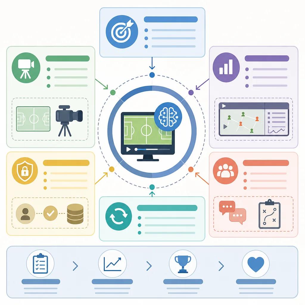 Diagram explaining best practices for ai video in sports