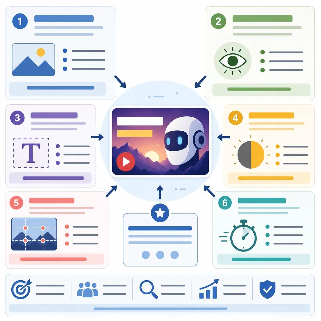 Diagram explaining best practices for ai video thumbnail creation