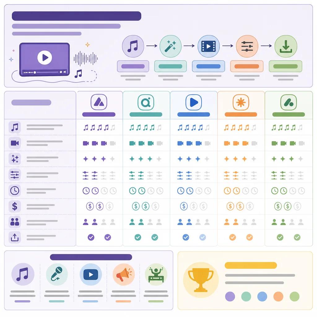 Diagram explaining comparing ai video tools for music creators