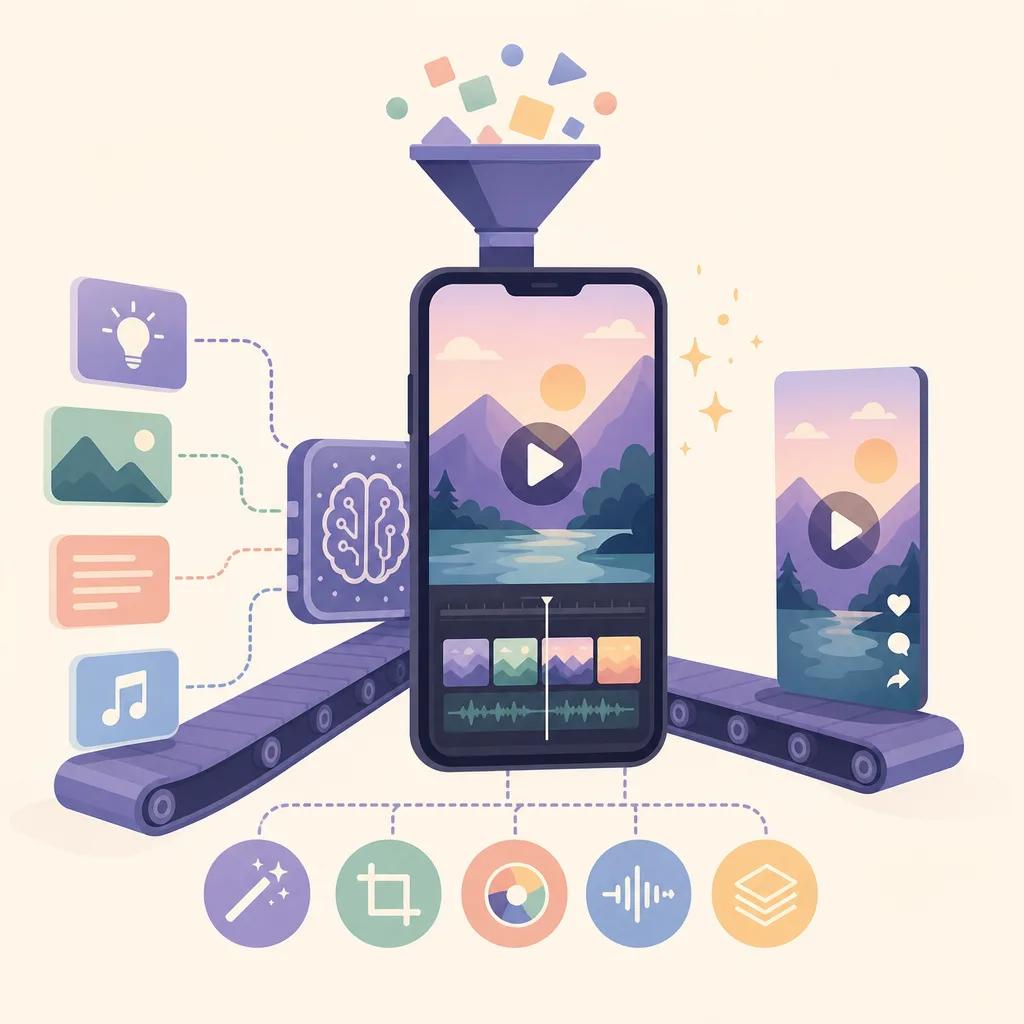 Illustration related to how to create short-form videos with ai tools