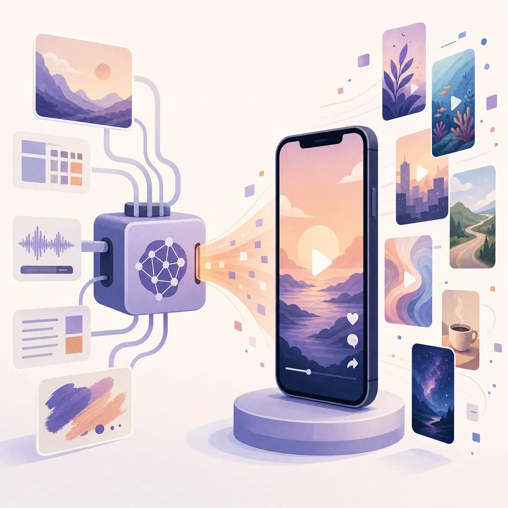 Illustration related to creating youtube shorts with ai tools